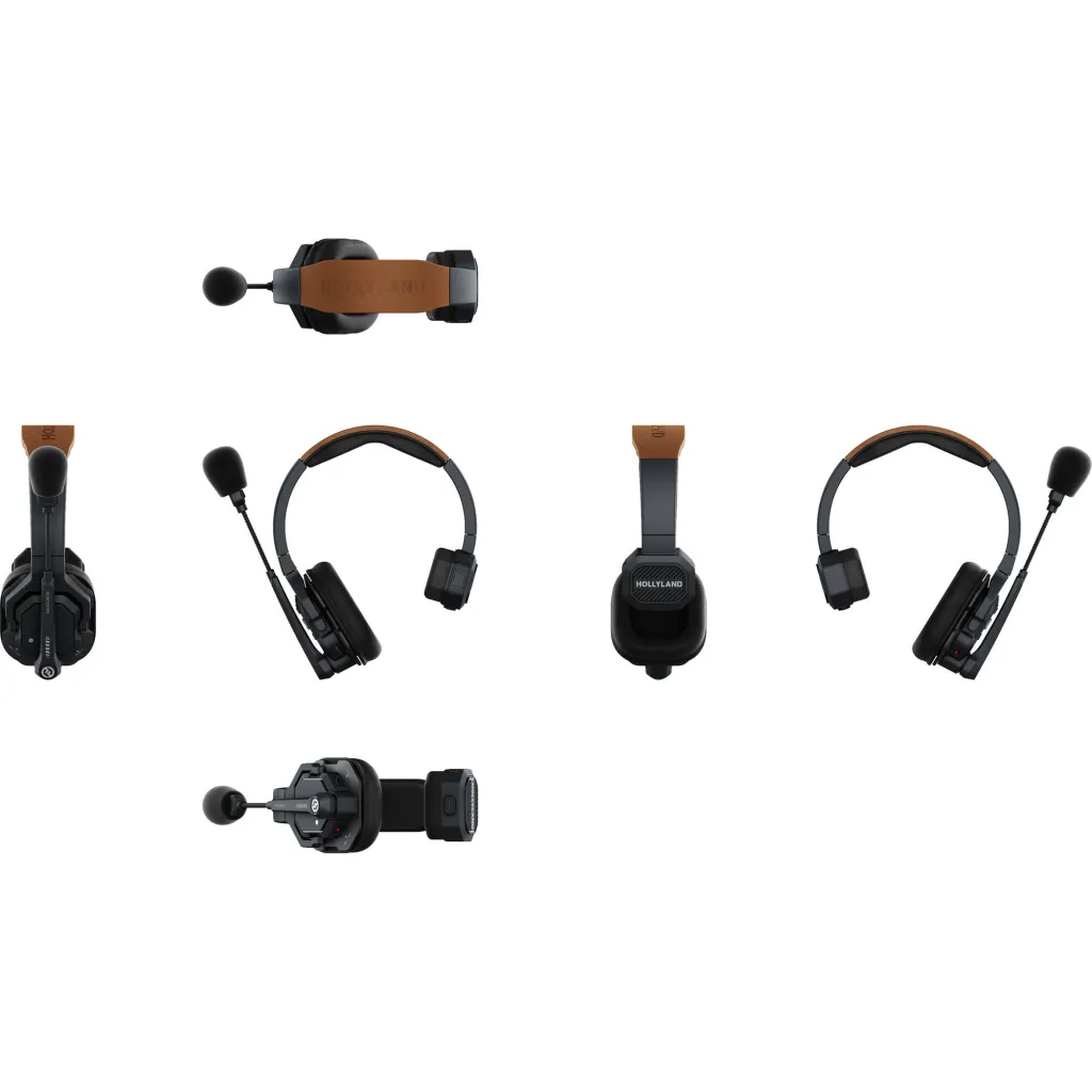 Hollyland Solidcom SE Global 5S 5-Person Full-Duplex Single-Ear Noise-Canceling Headset Intercom System (2.4 GHz)