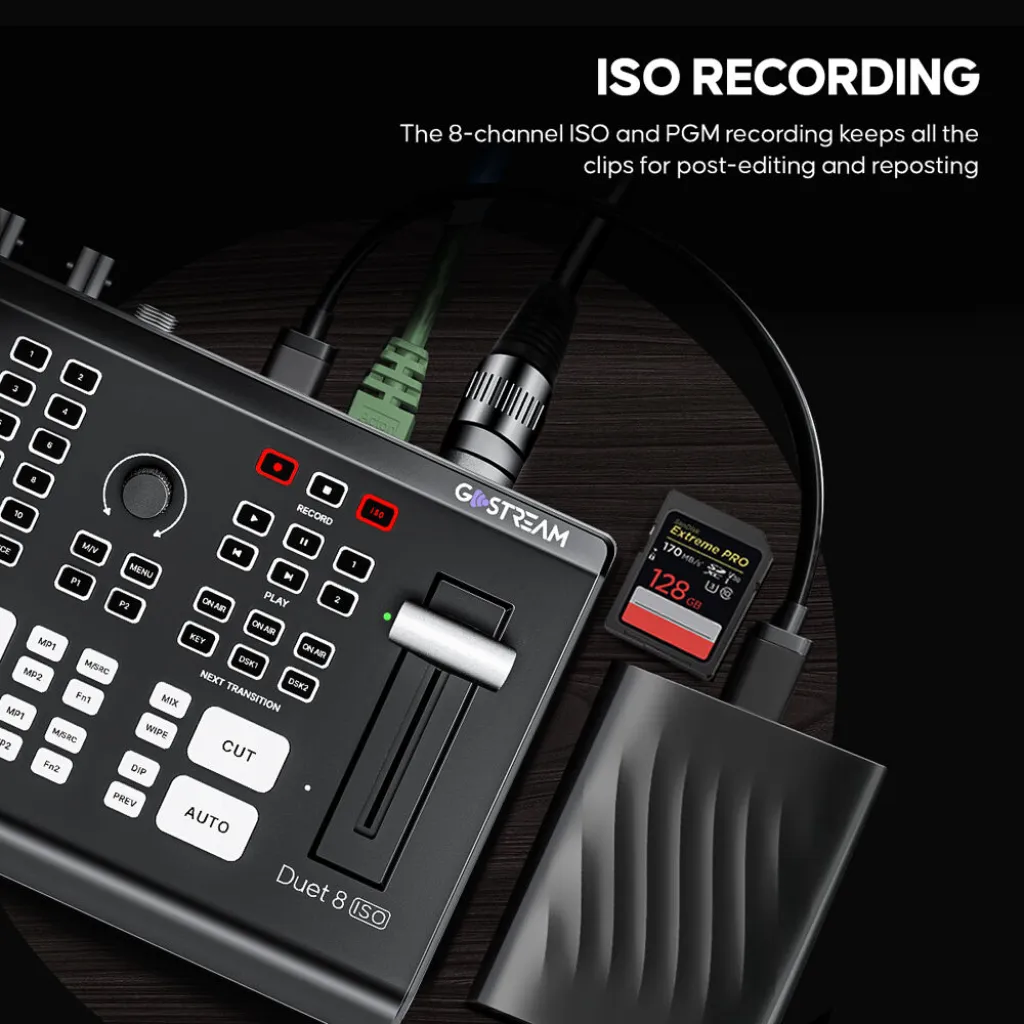 OSEE GoStream Duet 8 ISO 8-Channel Live Stream Switcher
