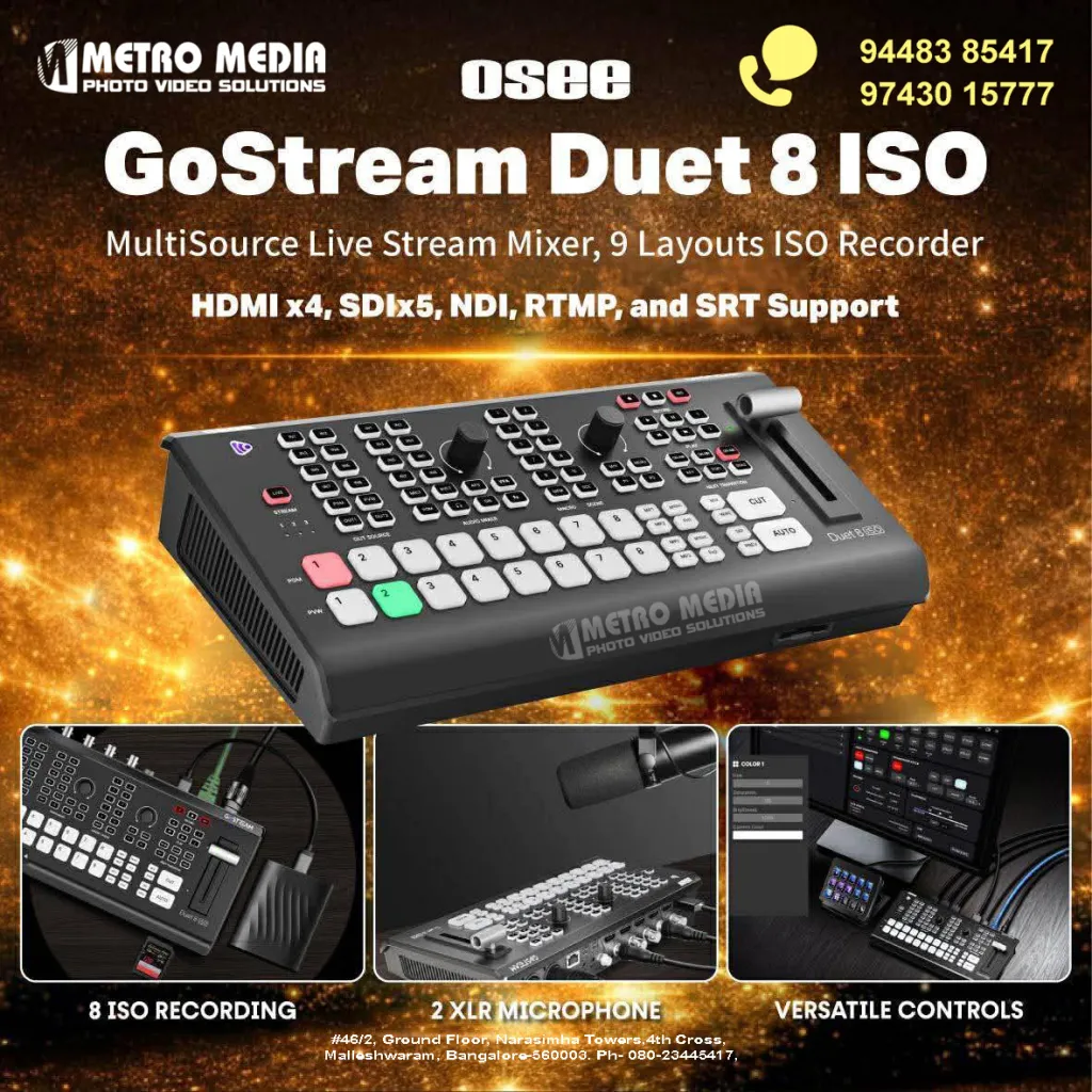 OSEE GoStream Duet 8 ISO 8-Channel Live Stream Switcher