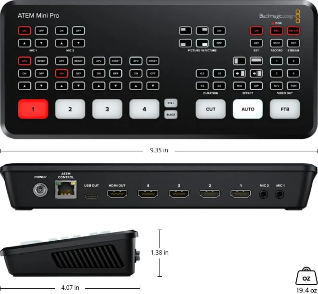 Blackmagic Design ATEM Mini Pro HDMI Live Stream Switcher