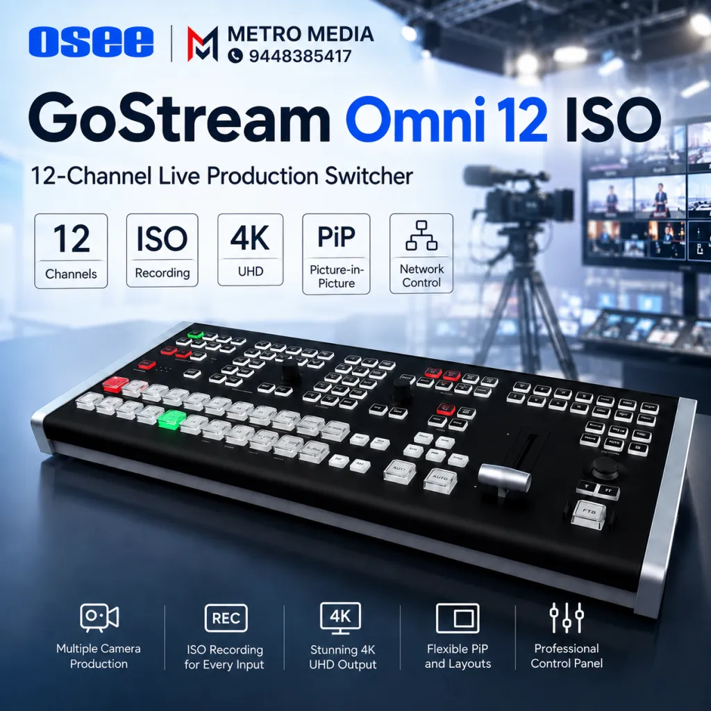 OSEE GoStream Omni 12 ISO – 12-Channel Professional Live Stream Switcher