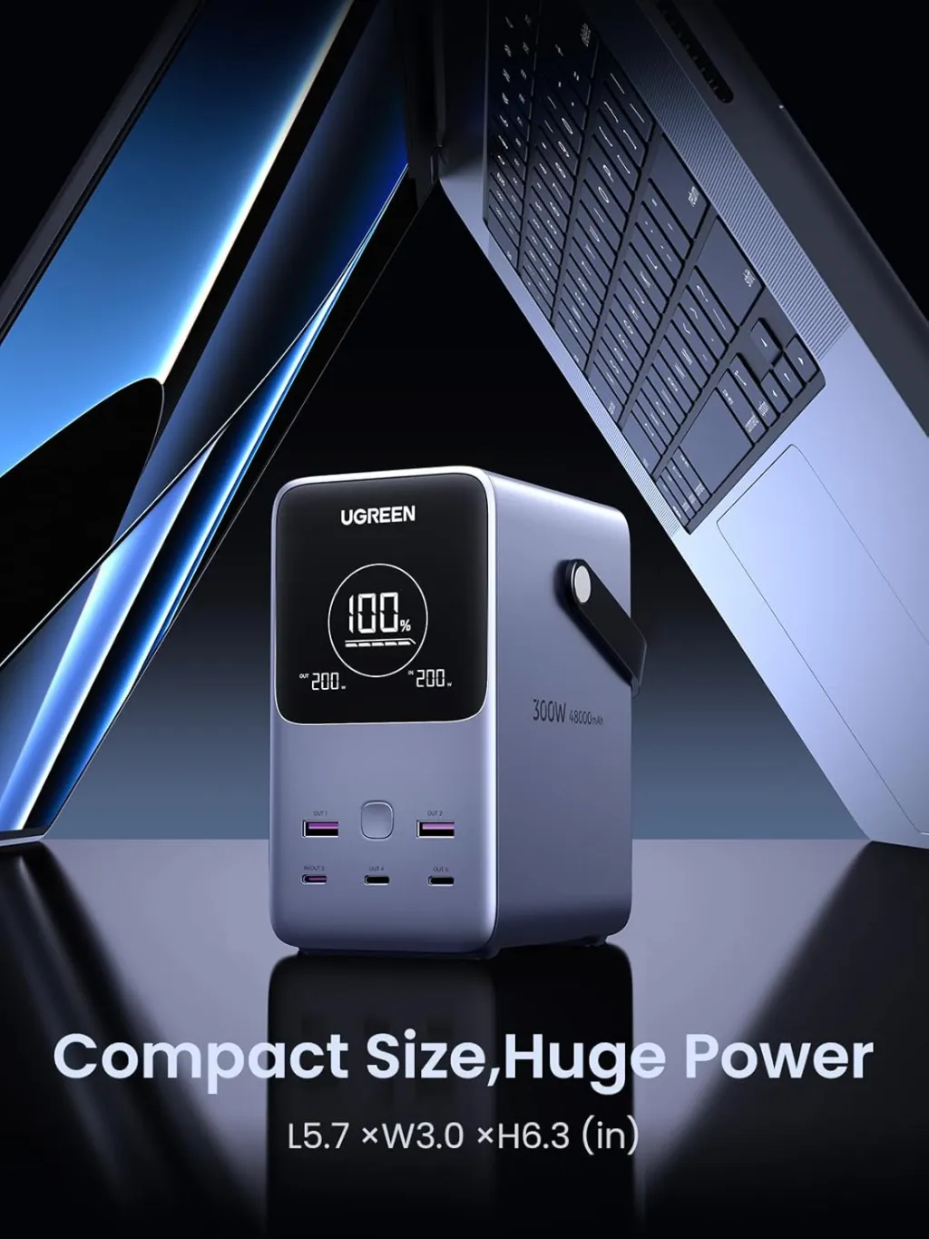 UGREEN 300W 48,000mAh Portable Charger Power Bank