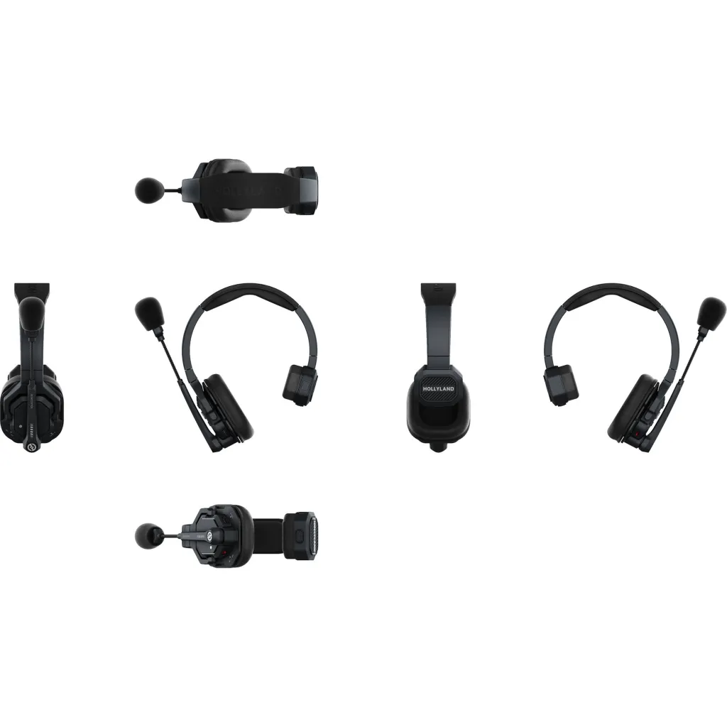 Hollyland Solidcom SE Global 5S 5-Person Full-Duplex Single-Ear Noise-Canceling Headset Intercom System (2.4 GHz)