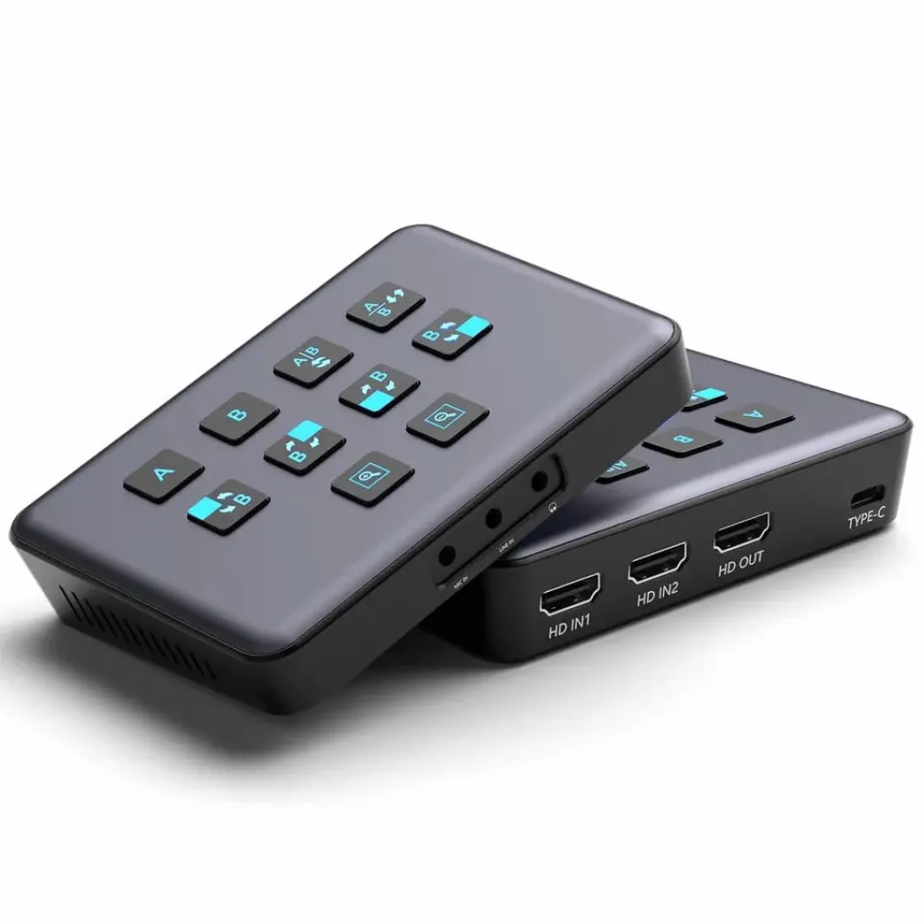 VIDEOCAST 2 Channel HDMI USB 3.0 Video Capture Card Device with Loop Out Mixer
