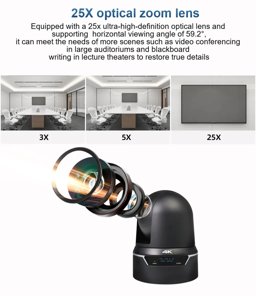 VIDEOCAST VC1000 4KUHD 25X PTZ Video Camera