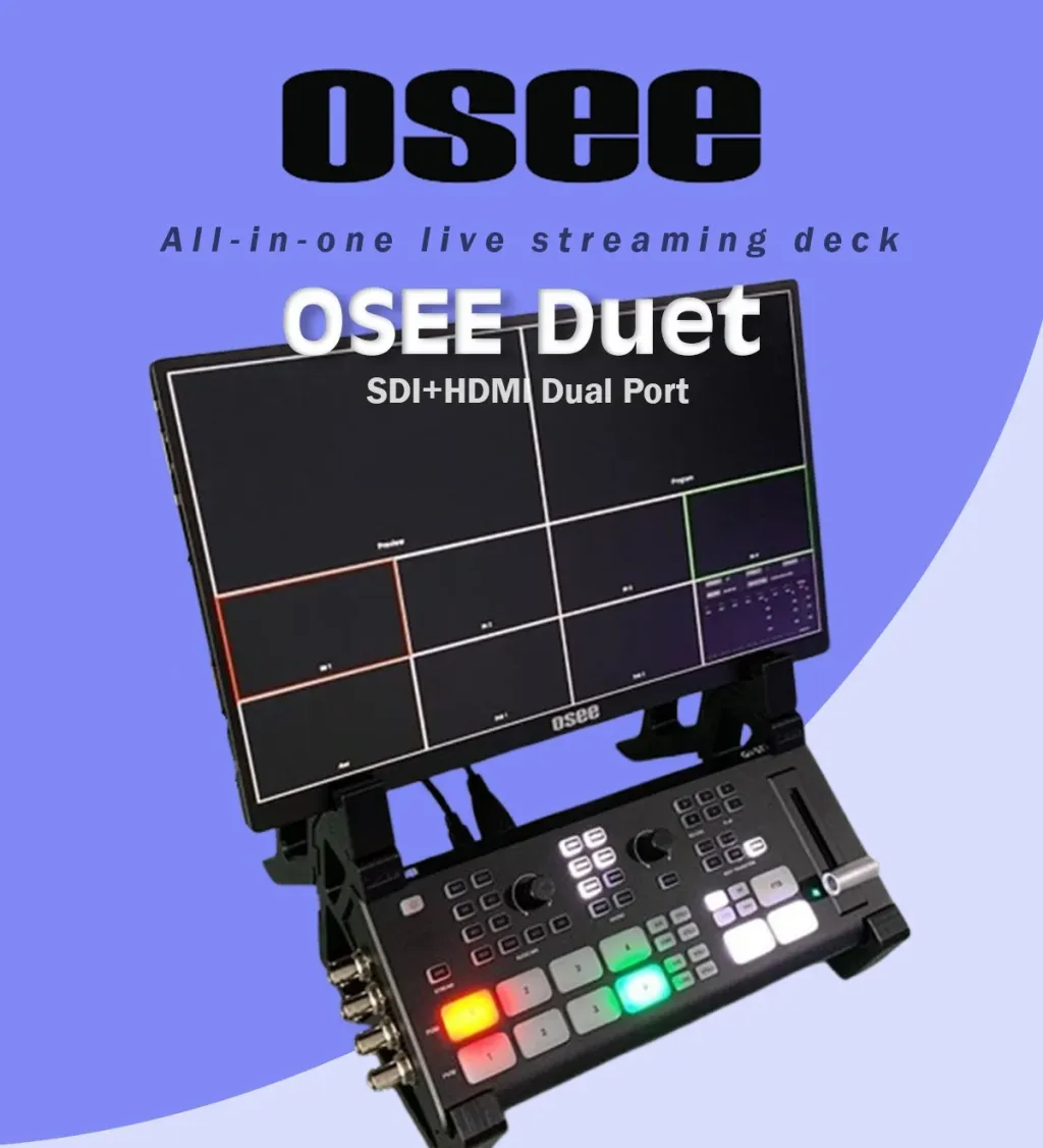 OSEE GoStream Duet SDI/HDMI/NDI|HX Live Stream Video Mixer/Switcher/Recorder